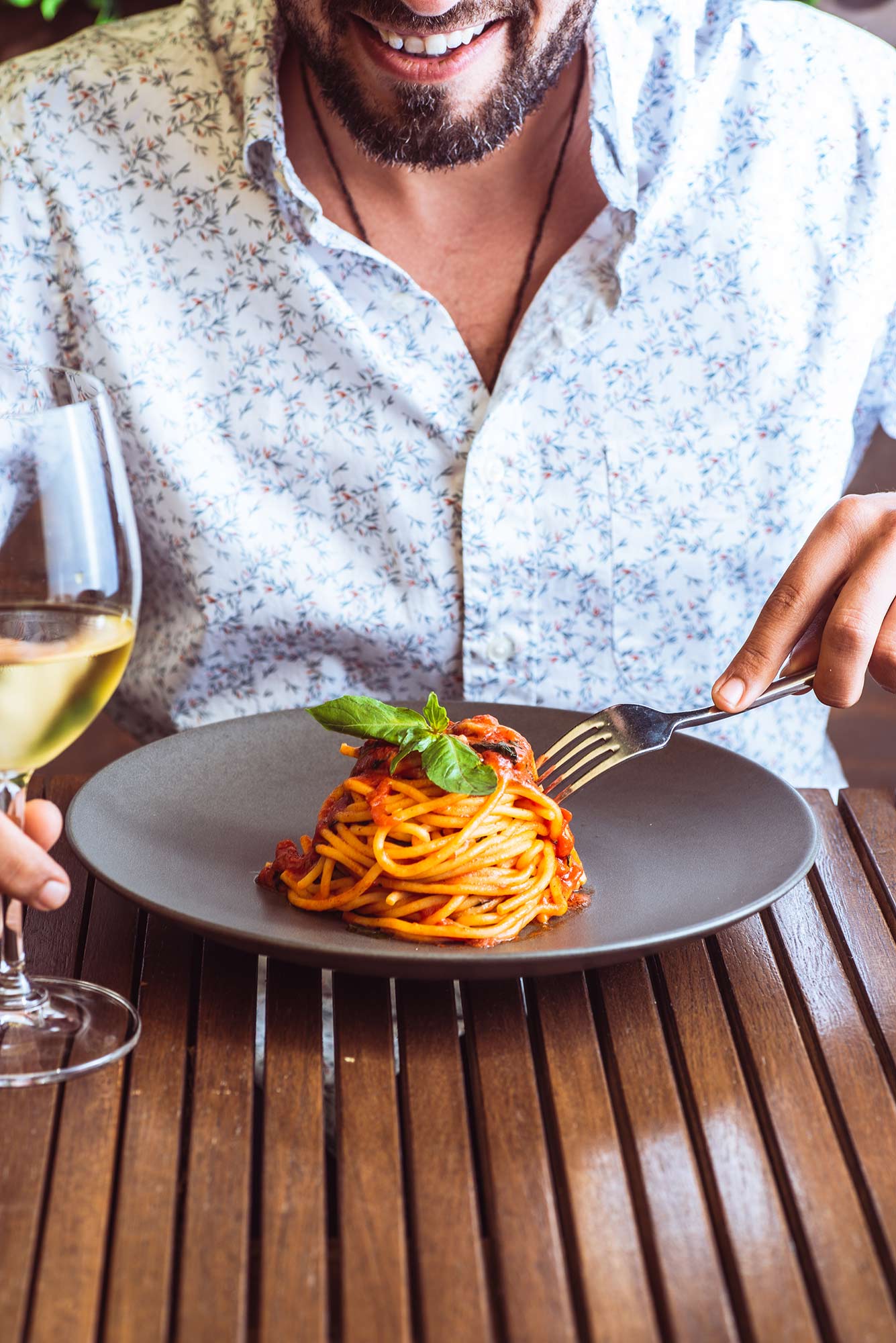 Plated authentic Italian pasta